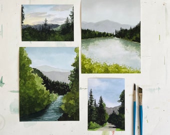 Montana Summer Giclée Print Series | Watercolor Landscape Painting | Prints From Original Artwork |  5x7, 8x10 Prints Sold Individually