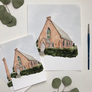 Giclée Print of Kay Chapel Watercolor Print From Original Watercolor Artwork Kay Chapel, Newport, Rhode Island 5x7 PRINT image 7