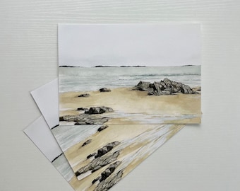 Giclée Print of ‘Beach Views’ Watercolor | Print From Original Watercolor Artwork | Old Orchard Beach, Maine [5x7” PRINT]