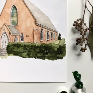 Giclée Print of Kay Chapel Watercolor Print From Original Watercolor Artwork Kay Chapel, Newport, Rhode Island 5x7 PRINT image 5