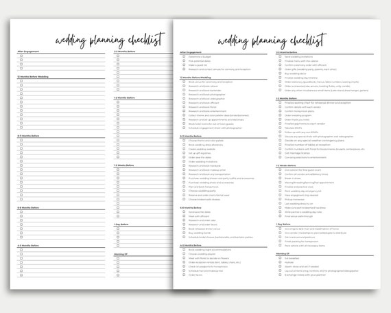 2024 Wedding Planning Checklist + Printable Timeline & To-Do List