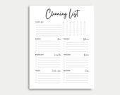 Cleaning List | Weekly Cleaning List | Cleaning Schedule | Deep Cleaning List | Cleaning Checklist | Printable Cleaning List | Cleaning List
