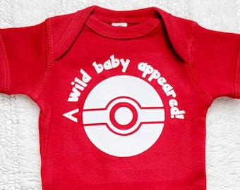 Dnd Baby Shirt- "A wild baby appeared! ". Dnd Baby, DnD Gifts, Anime Baby, Nerdy Baby, Tabletop Gaming, Dnd Shirt.