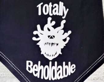 DnD Baby Bandana Bib- "Beholdable". Dungeons Dragons RPG DnD Gaming D&D Tabletop D20 Roleplay Pathfinder DM Geek 5E Fantasy Anime