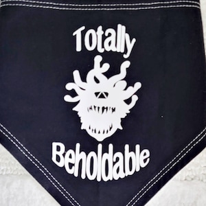 DnD Baby Bandana Bib- "Beholdable". Dungeons Dragons RPG DnD Gaming D&D Tabletop D20 Roleplay Pathfinder DM Geek 5E Fantasy Anime
