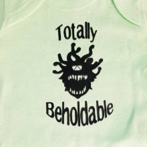 Dnd Baby Shirt Totally Beholdable. Dnd Baby, DnD Gifts, Anime Baby, Nerdy Baby, Tabletop Gaming, Dnd Shirt. Mint