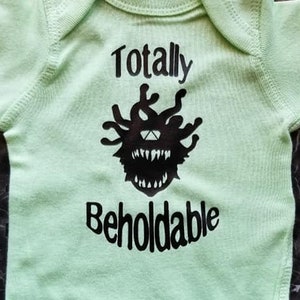 Dnd Baby Shirt Totally Beholdable. Dnd Baby, DnD Gifts, Anime Baby, Nerdy Baby, Tabletop Gaming, Dnd Shirt. image 6