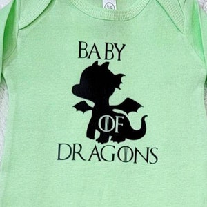 Baby Layette Gown - &quot;Baby of Dragons&quot;. Dnd Baby, DnD Gifts, Anime Baby, Nerdy Baby, Tabletop Gaming.
