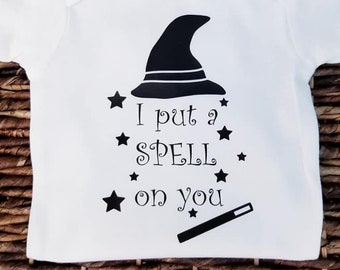 Dnd Baby Shirt- "I put a SPELL on you". Dnd Baby, DnD Gifts, Anime Baby, Nerdy Baby, Tabletop Gaming, Dnd Shirt.