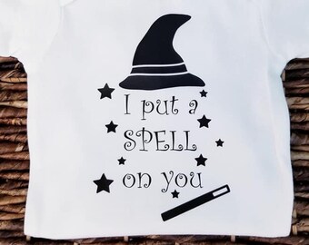 Dnd Baby Shirt- "I put a SPELL on you". Dnd Baby, DnD Gifts, Anime Baby, Nerdy Baby, Tabletop Gaming, Dnd Shirt.