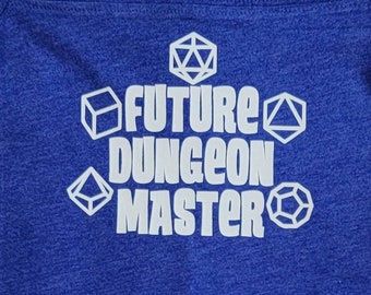 Dnd Baby Shirt- "Future Dungeon Master". Dnd Baby, DnD Gifts, Anime Baby, Nerdy Baby, Tabletop Gaming, Dnd Shirt, D&D Baby.