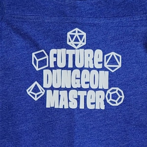 Dnd Baby Shirt- &quot;Future Dungeon Master&quot;. Dnd Baby, DnD Gifts, Anime Baby, Nerdy Baby, Tabletop Gaming, Dnd Shirt, D&D Baby.
