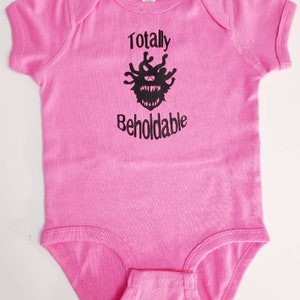 Dnd Baby Shirt Totally Beholdable. Dnd Baby, DnD Gifts, Anime Baby, Nerdy Baby, Tabletop Gaming, Dnd Shirt. Raspberry