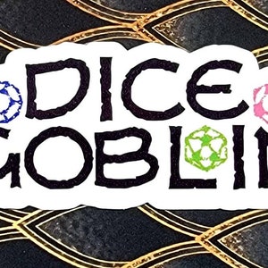 Dnd Stickers-"Dice Goblin". Dnd Gifts, Anime Stickers, Cool Stickers, Laptop Stickers, Journal Sticker, D&D.