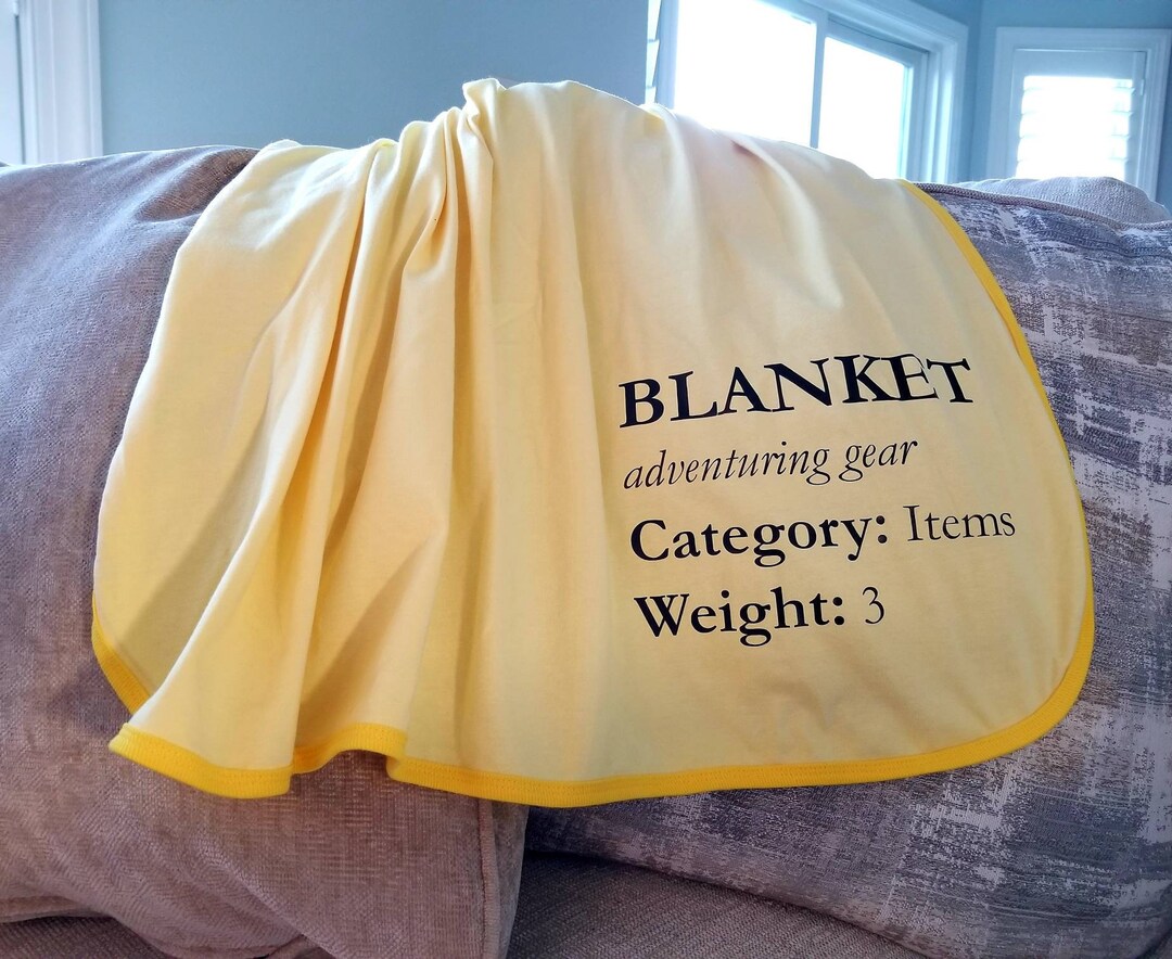 Dnd Baby Blanket With Stats Dungeons Dragons RPG Dnd Gaming D&D Tabletop D20 Roleplay Pathfinder