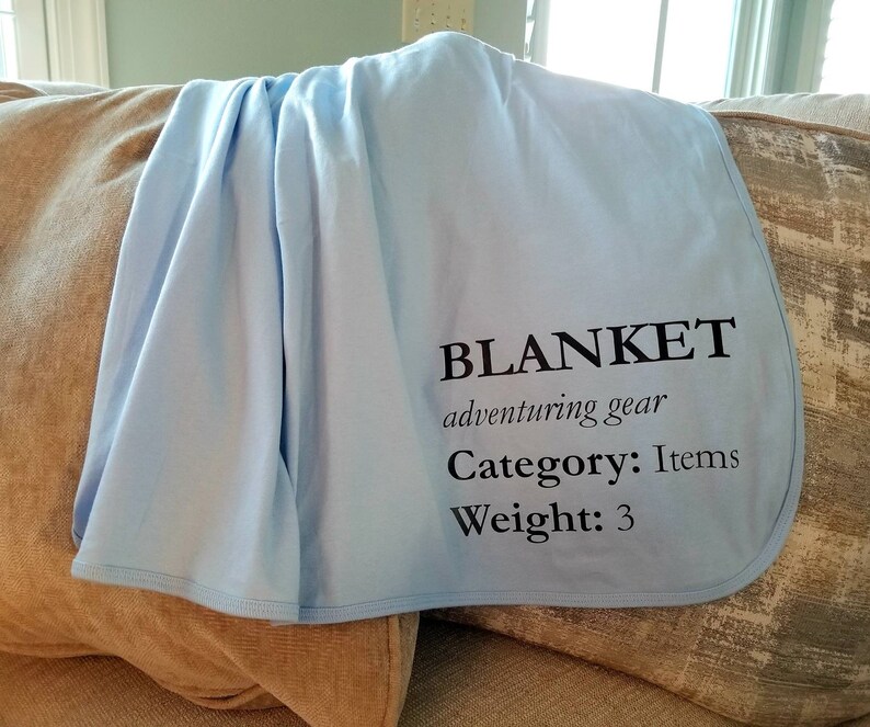 DnD Baby Blanket with Stats Dungeons Dragons RPG DnD Gaming Etsy