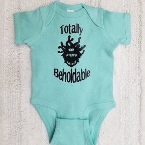 Dnd Baby Shirt Totally Beholdable. Dnd Baby, DnD Gifts, Anime Baby, Nerdy Baby, Tabletop Gaming, Dnd Shirt. Chill