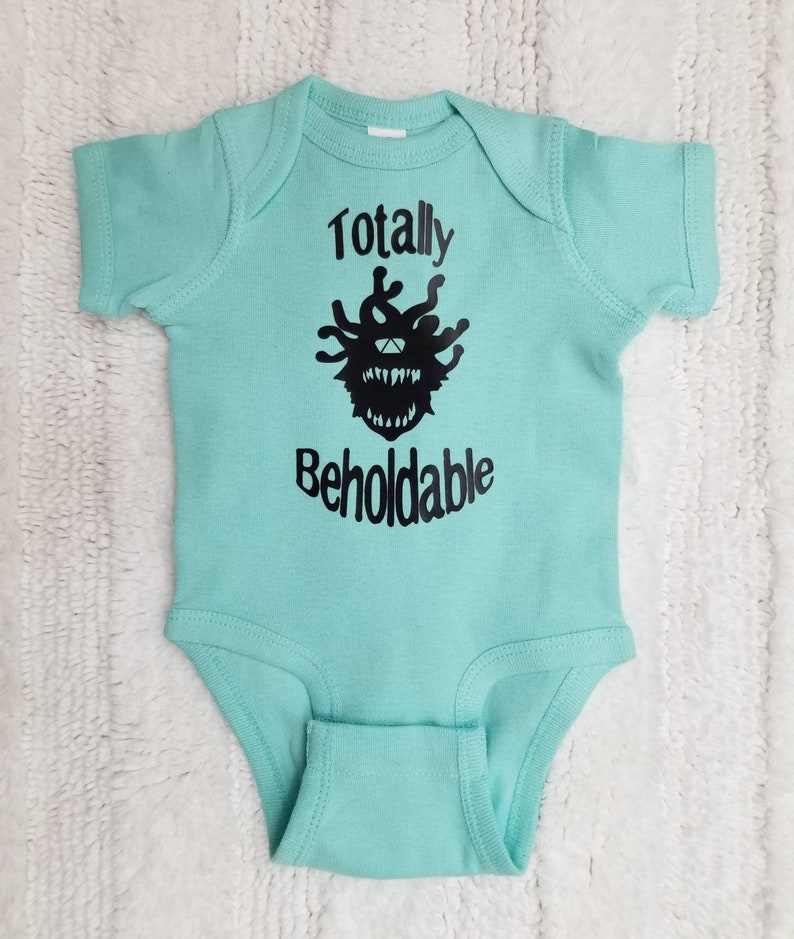 Dnd Baby Shirt Totally Beholdable. Dnd Baby, DnD Gifts, Anime Baby, Nerdy Baby, Tabletop Gaming, Dnd Shirt. Chill