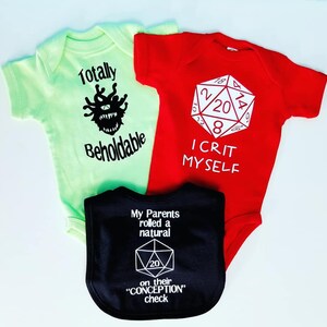 Dnd Baby Shirt Totally Beholdable. Dnd Baby, DnD Gifts, Anime Baby, Nerdy Baby, Tabletop Gaming, Dnd Shirt. image 8
