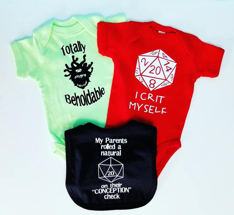 Dnd Baby Shirt Totally Beholdable. Dnd Baby, DnD Gifts, Anime Baby, Nerdy Baby, Tabletop Gaming, Dnd Shirt. image 8