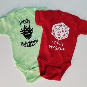 Dnd Baby Shirt Totally Beholdable. Dnd Baby, DnD Gifts, Anime Baby, Nerdy Baby, Tabletop Gaming, Dnd Shirt. image 5