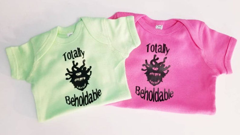 Dnd Baby Shirt Totally Beholdable. Dnd Baby, DnD Gifts, Anime Baby, Nerdy Baby, Tabletop Gaming, Dnd Shirt. image 9