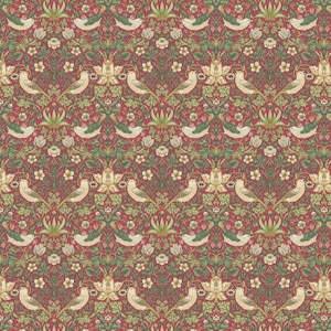 William Morris Strawberry Thief Tablecloth . 135cm wide to 400cm long .  Panama fabric. Cotton . Tablecloth UK  Osc  Flower Tablecloth.