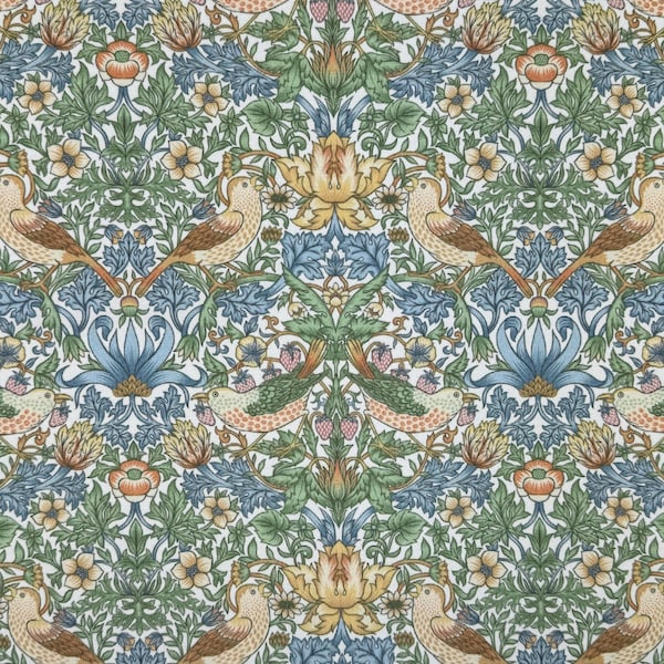 William Morris Water Resistant Tablecloths. 145cm x 100 to 450cm. Strawberry Thief. PU Coated  polyester fabric. UKfab .Garden tablecloth