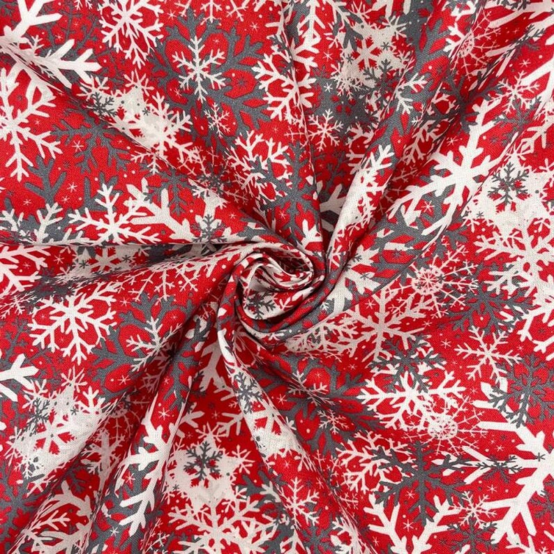 Christmas Snowflakes Tablecloth .napkins. Red Blue Silver Green. 135cm