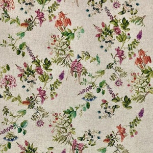 Wild Flower Table Runner .  135 , 150 , 200  x 45 or 40 or 30cm    .Cotton UK .Tablecloth UKMothers day gift