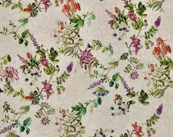 Camino de mesa Wild Flower. 135 x 45, 40 o 30 cm. Algodón. Fabricado en el Reino Unido. Mantel.