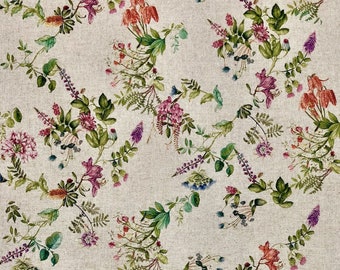 Waschbar Wildblumen Print Großer Zugluftstopper / Stopper. 71 bis 120 cm (Baumwolle) Zugluftkissen (ab 15)