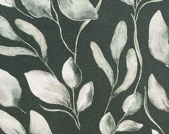 Greene Leaves Tablecloth  . 135cm wide Up to 400cm long .   .Cotton canvas.  UK Tablecloth UK  (Glam)