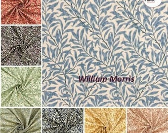 Nappe en saule. (1) Nappe en coton William Morris. 135 cm x 100 à 500 cm. Nappe, serviettes, chemins de table. Royaume-Uni