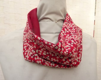 Liberty of London Print / Cashmere  Scarf. Cowl. Snood . Limited Edition. Cotton Tana Lawn fabric and Soft Cashmere.