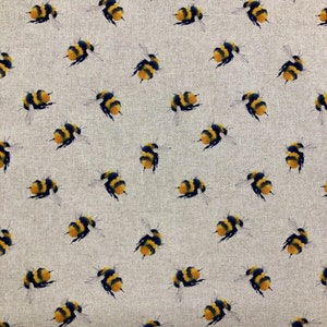 Bumble Bee Table Runner .  100cm to 200cm long x 30cm or 40cm wide ,  .Cotton / Linen  UK Tablecloth UKMothers day gift