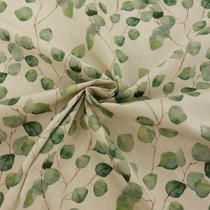 Green Leaves Table Runner .  100cm , 135, 150, 185 or 200  x 30 or 40 cm  , 16 or 18 inch    .Cotton UK Tablecloth UK