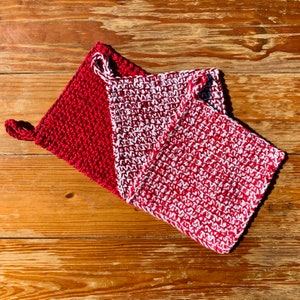 Marble Potholders | Double Thick | 100% Cotton | Crochet, Handmade | Set of 3