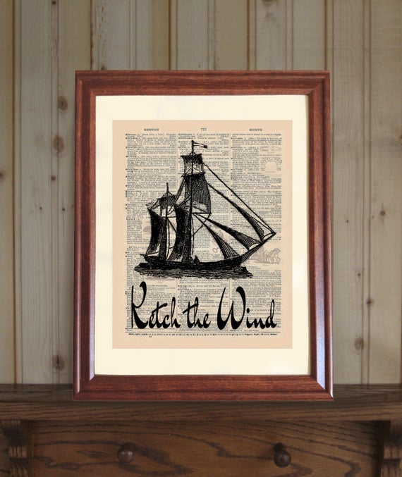 Sailing Dictionary Print Sailboat Quote Sailing Print Etsy