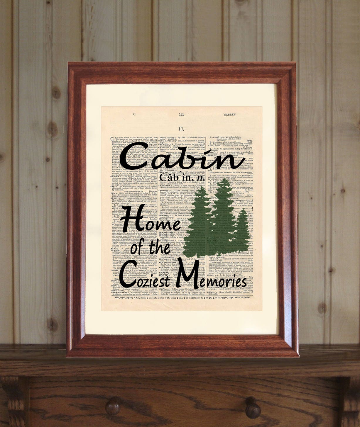 Cabin Dictionary Print Cabin Print Cabin Quote Cabin Wall Etsy