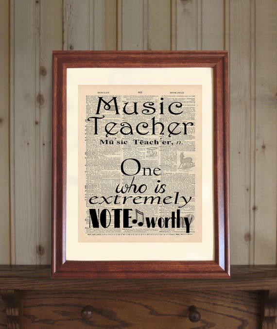 Music Teacher Gift Teacher Appreciation Gift Music Teacher Etsy