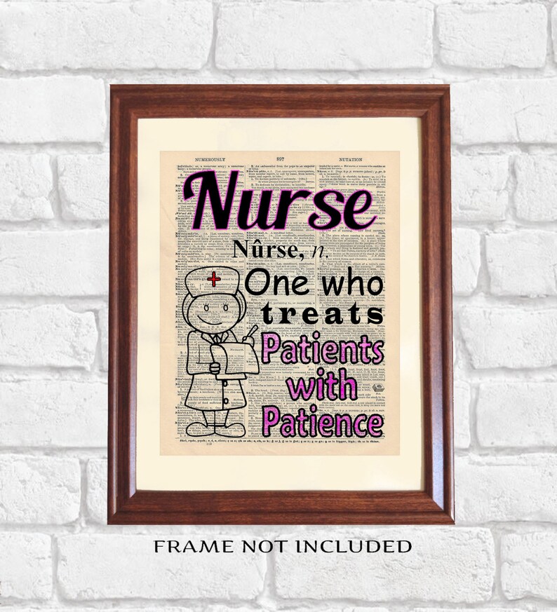 Nurse Dictionary Print Nurse Quote Nurse Gift Nurse Print Etsy