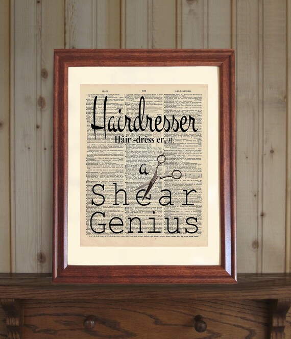 Hairdresser Print Hair Stylist Gift Hair Salon Decor Etsy