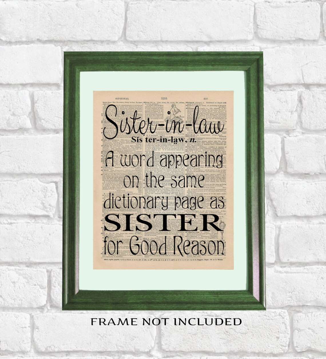 Sisterinlaw Dictionary Print Sisterinlaw Quote Etsy
