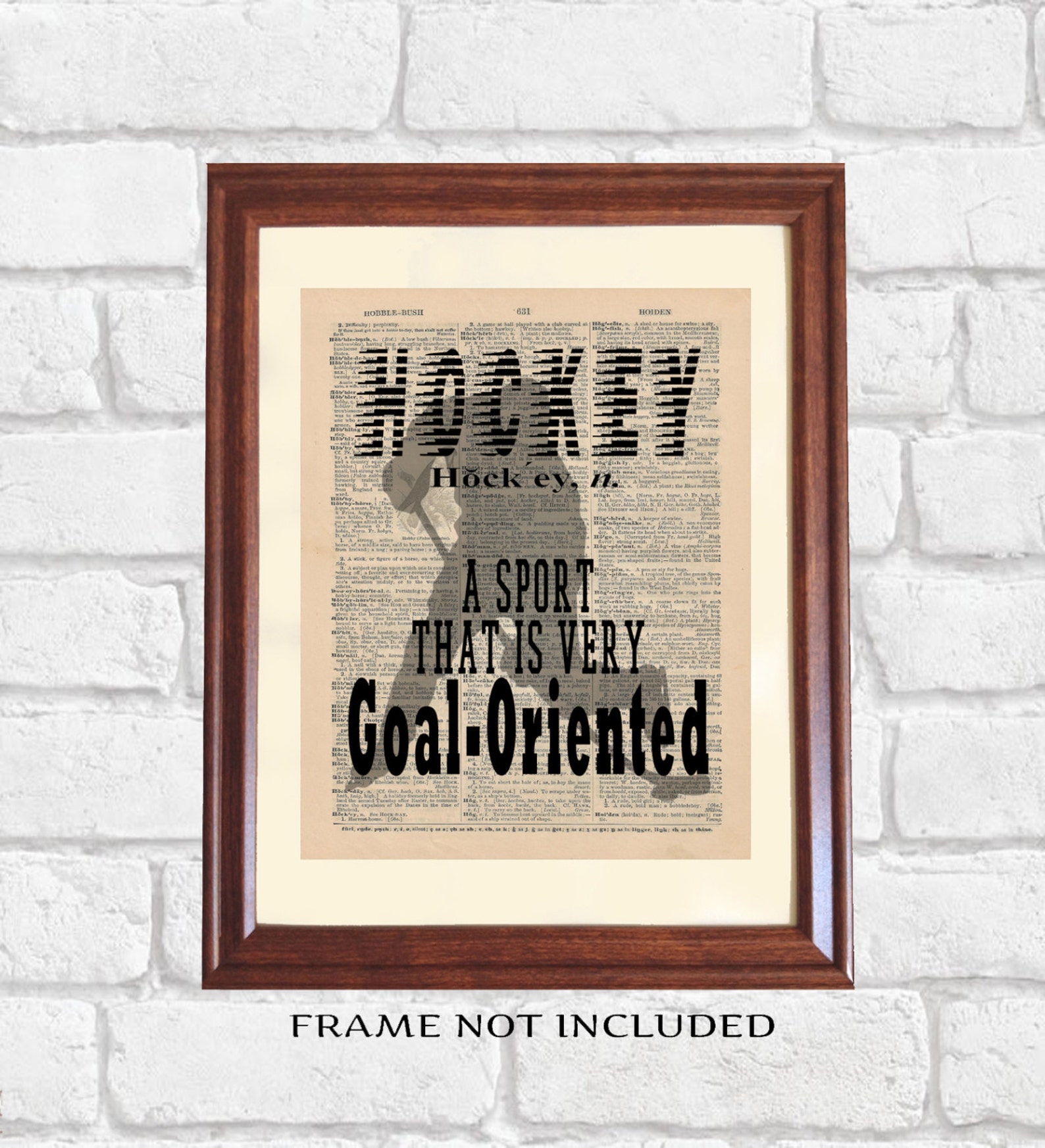 Hockey Dictionary Print Hockey Player Gift Hockey Coach Etsy