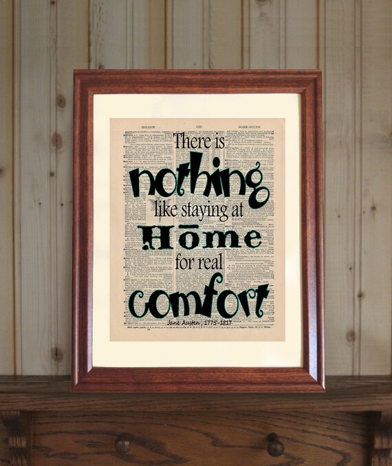 Jane Austen Quote Dictionary Print There Is Nothing Like Etsy