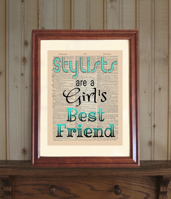 Stylist Dictionary Print Hair Salon Decor Stylist Quote Etsy