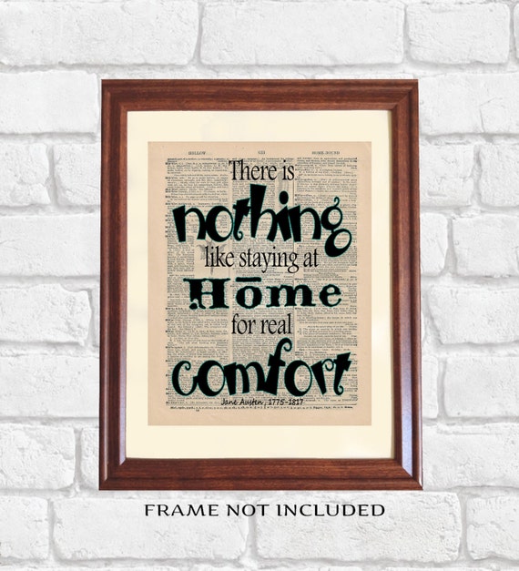 Jane Austen Quote Dictionary Print There Is Nothing Like Etsy