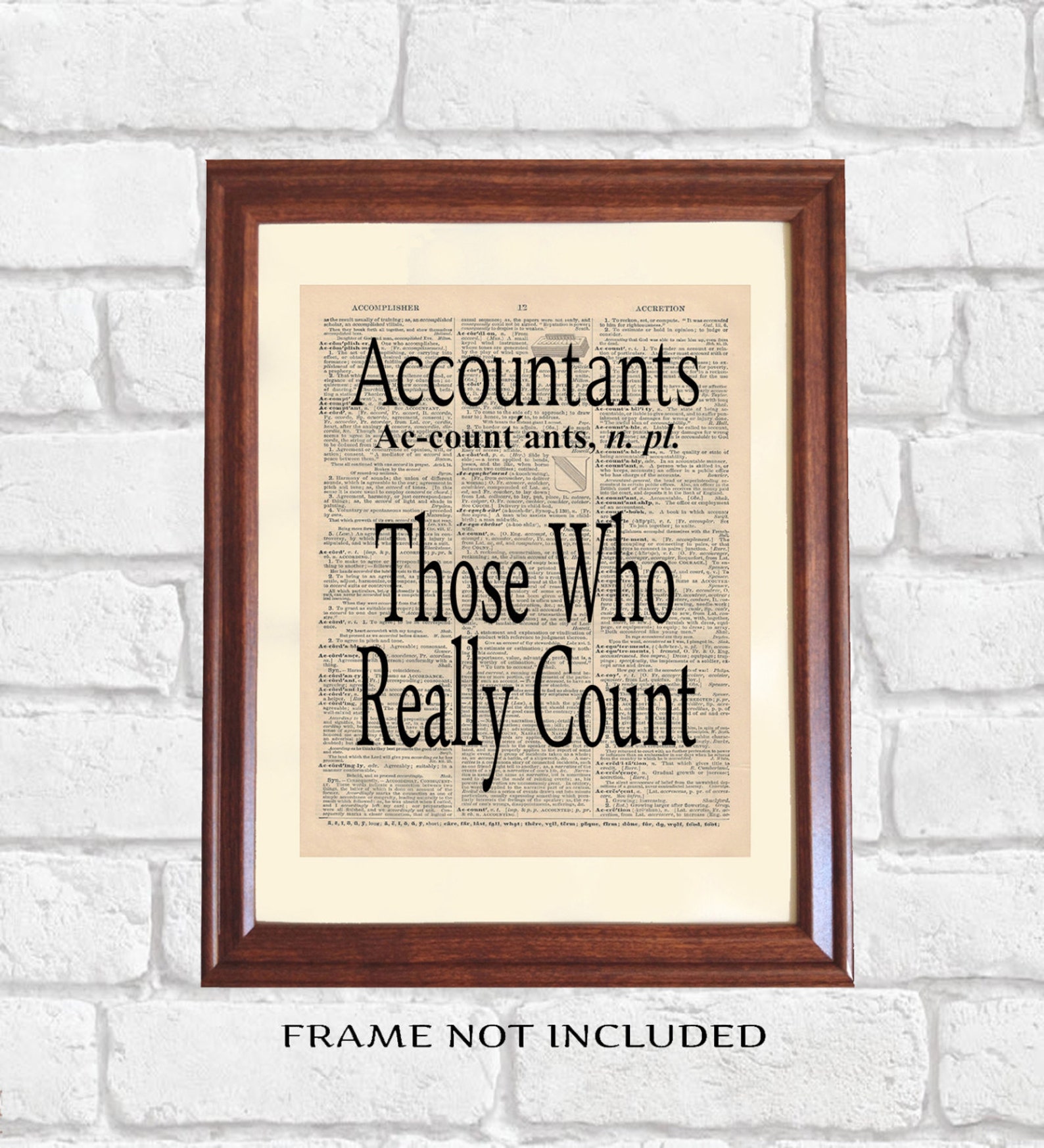 Accountant Dictionary Print Accountant Quote CPA Office Etsy