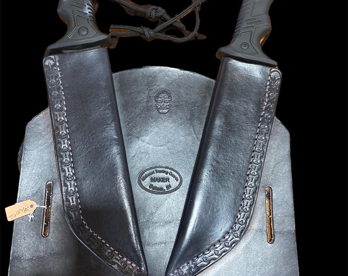 Double Knife and Back Sheath Set Etsy